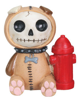 Furrybones Rocky Dog with Fire Hydrant Figurine