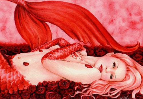Selina Fenech Sea of Roses Mermaid Print