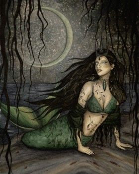 Jessica Galbreth Siren Mermaid Ceramic Tile Art