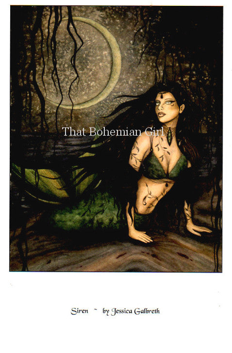 Jessica Galbreth Siren Mermaid Mini Print 5-1/2 x 8-1/2