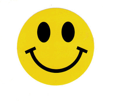 Yellow Smiley Happy Face Sticker Decal