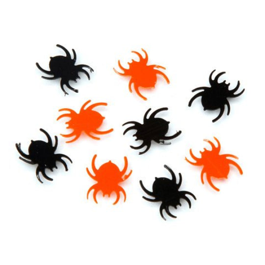 Halloween Black + Orange Spider Confetti