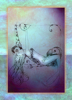 Ragen Mendenhall Star Mermaid Vintage Signed Print