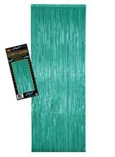 Metallic Foil Curtain in Black, Red, Teal, Silver, Blue  or Green