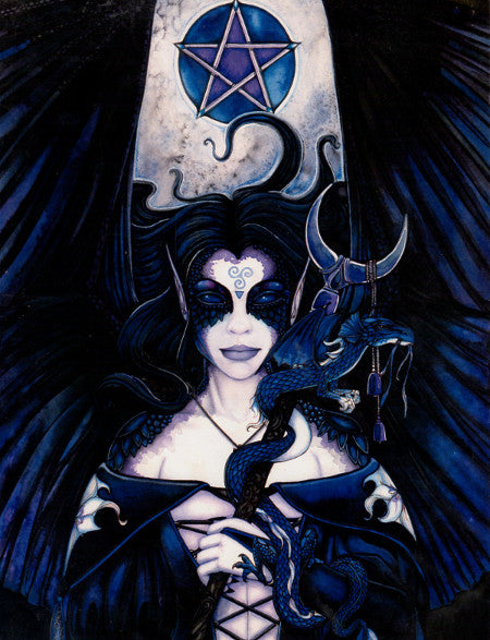 Michele-lee Phelan The Lady Wiccan Pentagram Print