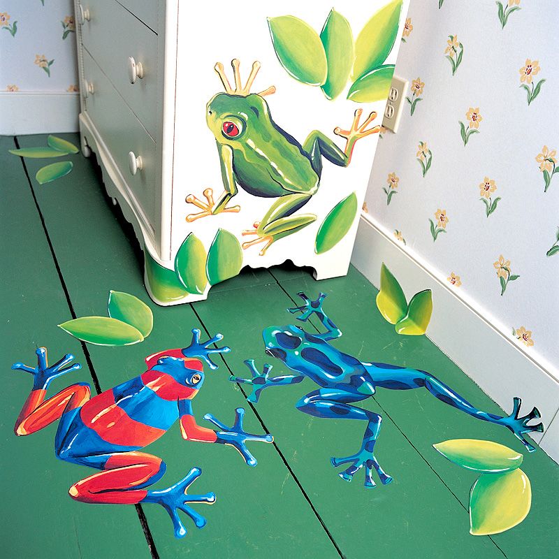 Large Tree Frogs Mural Wallpaper Cutouts, Kids Wallies