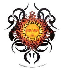 Richard Biffle Tribal Sun Sticker