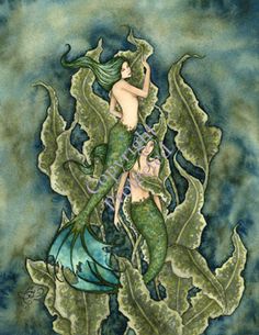 Amy Brown Water Emeralds Mermaid Print