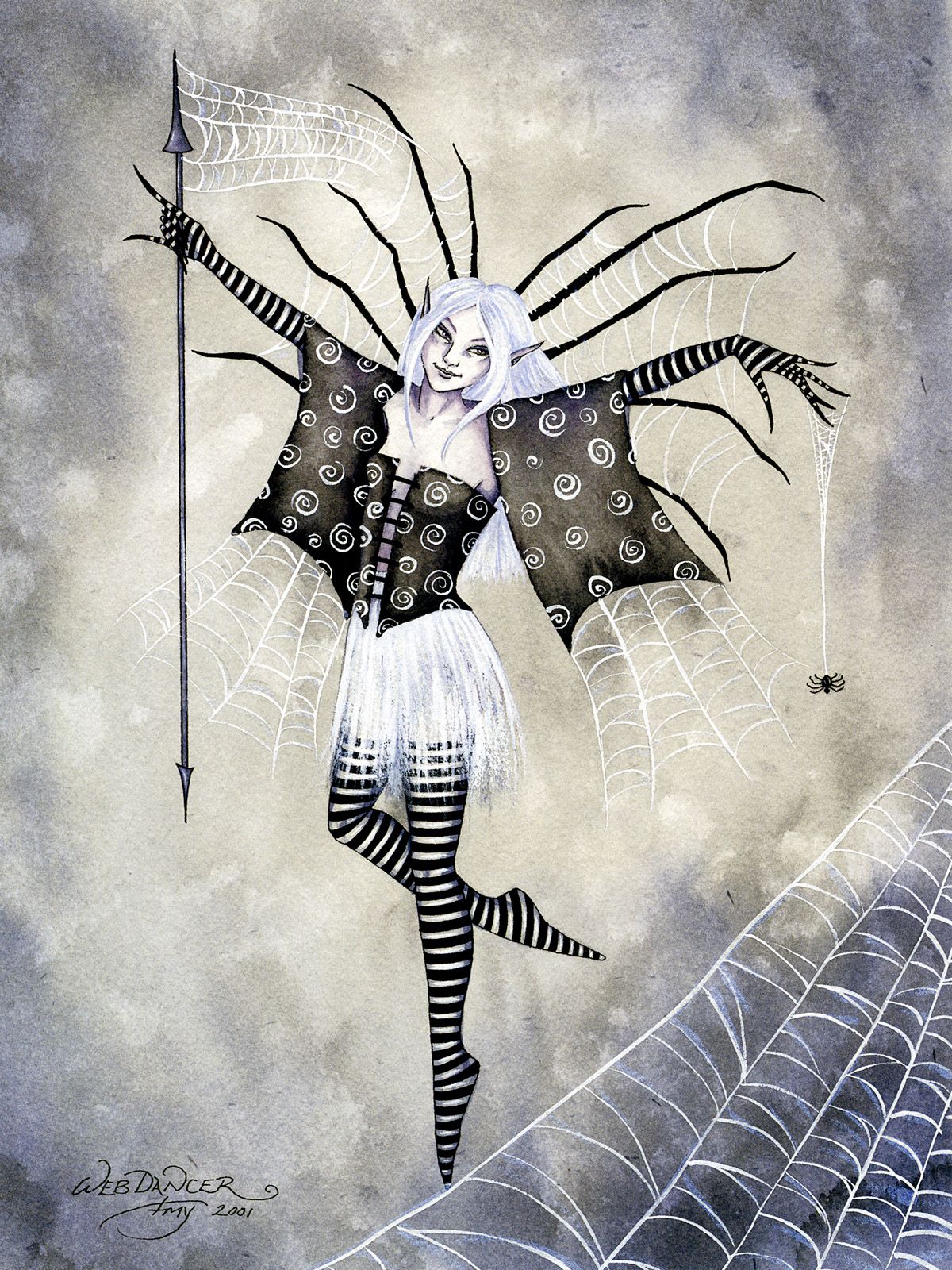 Amy Brown Web Dancer Fairy Spider Print -- Limited Edition