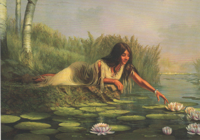 Hermon Adams Wenonah Indian Woman Greeting Card