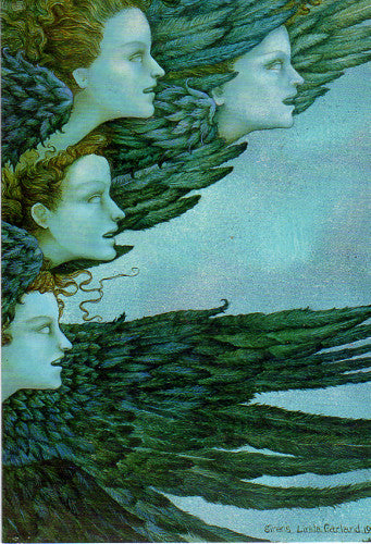 Linda Garland Winged Sirens Greeting Card