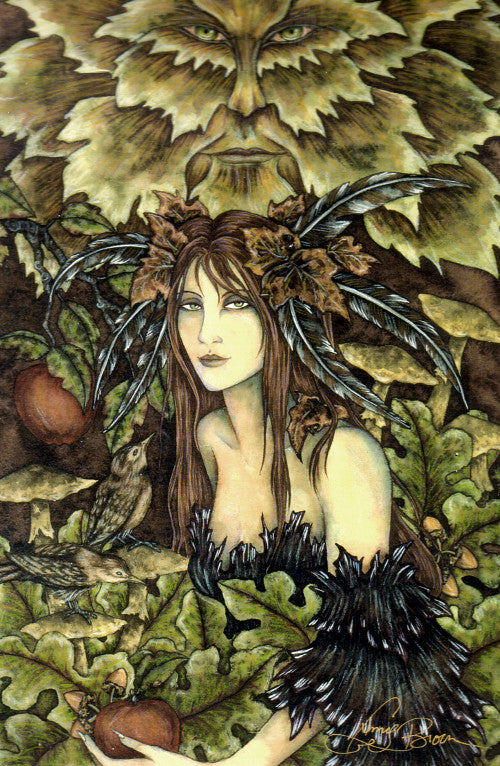 Amy Brown Wood Witch Signed Fairy Print, 11 x 14